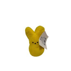 Hobby Lobby Peeps Yellow Easter Rabbit Bunny Plush 4" Mini Keychain 2023 Toy